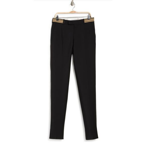 Alexander McQueen Dress Pant Cigarette Flat Front Trouser Wool Black 44 NEW $990 - Picture 4 of 13